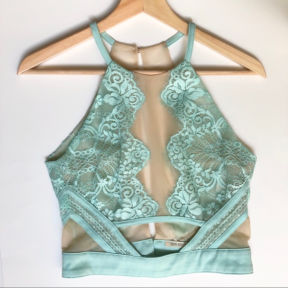 Lace Inset Crop Top - Picture 5 of 15